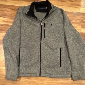 Polo by Ralph Lauren Men's Zip-Up Sweater in Heather Gray — Medium